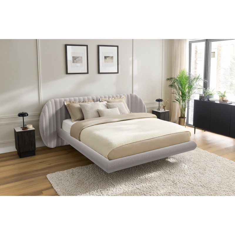 Łóżko sypialniane lewitujące Galin 140x200 - beżowe Łóżko sypialniane lewitujące Galin 140x200 - beżowe