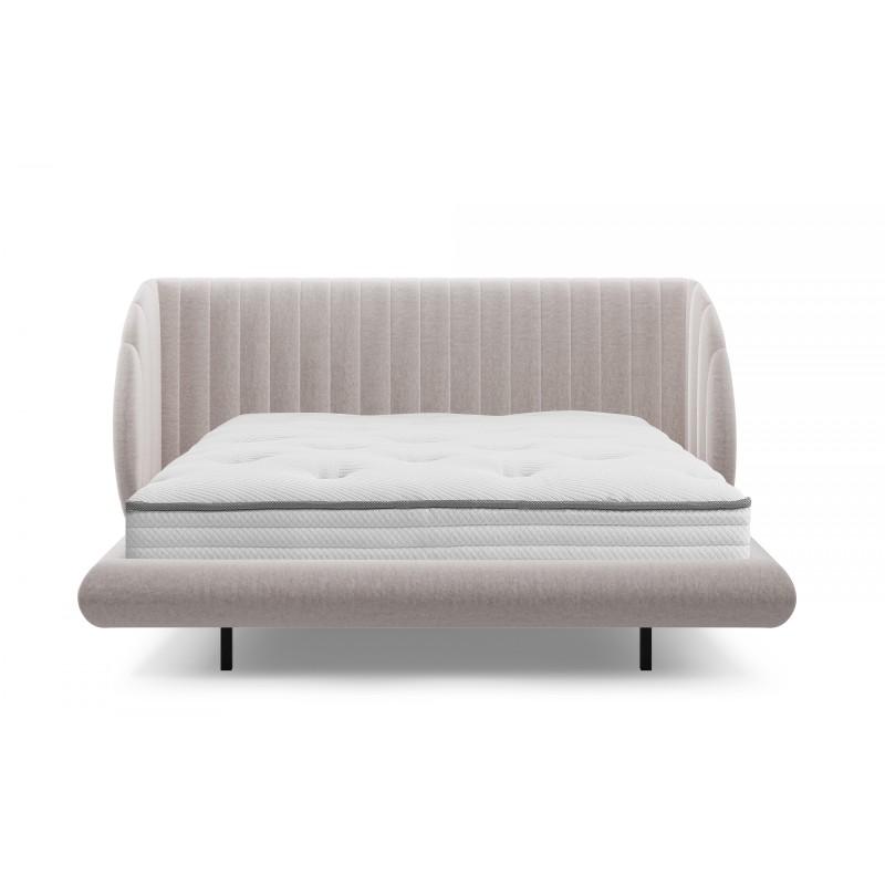 Łóżko sypialniane lewitujące Galin 140x200 - beżowe Łóżko sypialniane lewitujące Galin 140x200 - beżowe