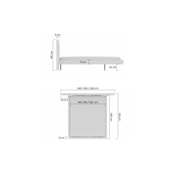 Łóżko sypialniane lewitujące Galin 140x200 - beżowe Łóżko sypialniane lewitujące Galin 140x200 - beżowe