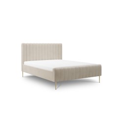 Łóżko sypialniane Nicole 180x200 - beżowy szenil