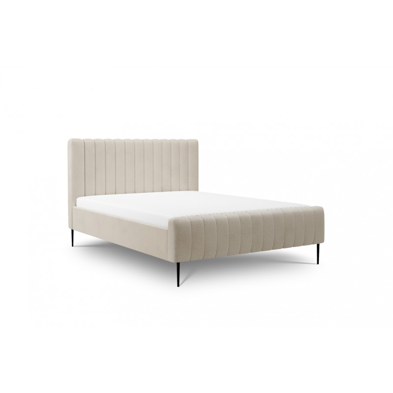 Łóżko sypialniane Nicole 180x200 - beżowy szenil Perfect Harmony 07 / nogi czarne Łóżko sypialniane Nicole 180x200 - beżowy szenil Perfect Harmony 07 / nogi czarne
