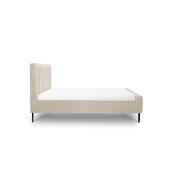 Łóżko sypialniane Nicole 180x200 - beżowy szenil Perfect Harmony 07 / nogi czarne Łóżko sypialniane Nicole 180x200 - beżowy szenil Perfect Harmony 07 / nogi czarne