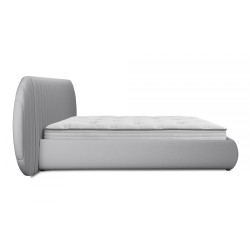 Łóżko sypialniane Galin 160x200 z pojemnikiem - szary welur Velluto 15 Łóżko sypialniane Galin 160x200 z pojemnikiem - szary welur Velluto 15