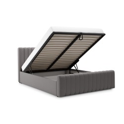 Łóżko sypialniane Nicole 160x200 z pojemnikiem - szary welur Velluto 15 Łóżko sypialniane Nicole 160x200 z pojemnikiem - szary welur Velluto 15