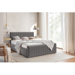 Łóżko sypialniane Nicole 160x200 z pojemnikiem - szary welur Velluto 15 Łóżko sypialniane Nicole 160x200 z pojemnikiem - szary welur Velluto 15