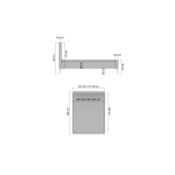 Łóżko sypialniane Nicole 140x200 - beżowy welwet Łóżko sypialniane Nicole 140x200 - beżowy welwet
