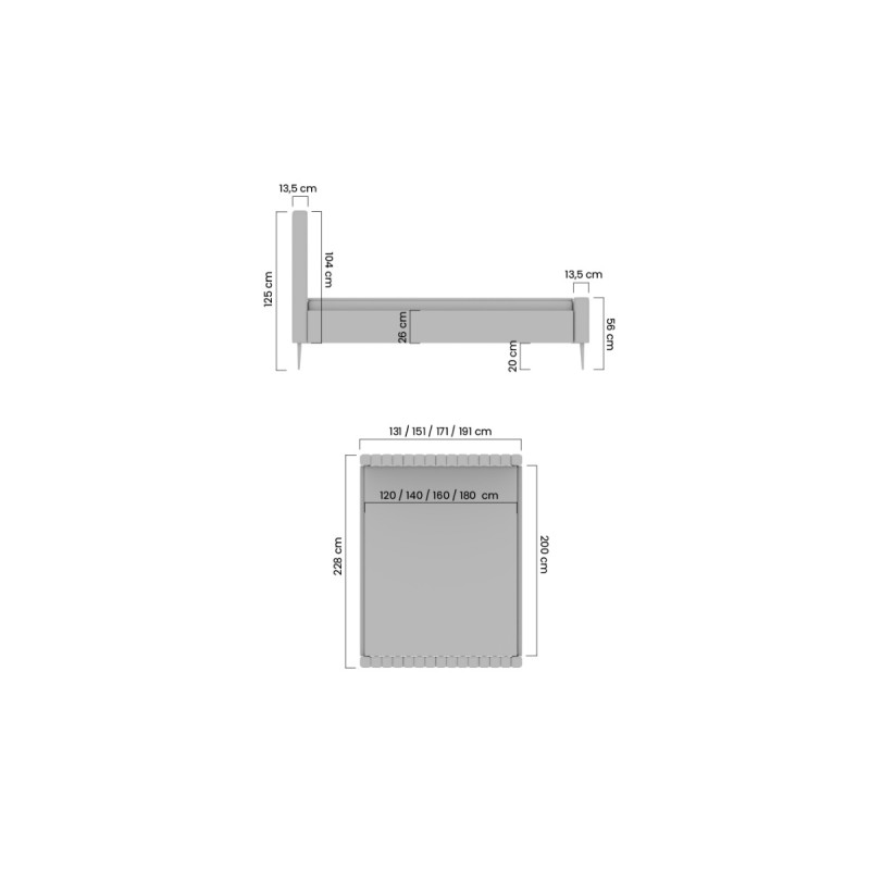 Łóżko sypialniane Nicole 160x200 - beżowy welwet hydrofobowy Salvador (SIC) 2 / nogi czarne Łóżko sypialniane Nicole 160x200 - beżowy welwet hydrofobowy Salvador (SIC) 2 / nogi czarne
