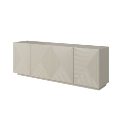 Komoda Asha 200 cm z ryflowanym frontem - kaszmir