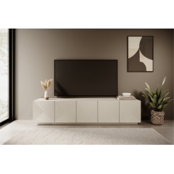 Szafka RTV Asha 200 cm - nowoczesny design w kaszmirze Szafka RTV Asha 200 cm - nowoczesny design w kaszmirze