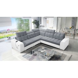 Prisma III corner sofa with sleeping function and USB port – comfort and style in one piece of furniture Prisma III corner sofa with sleeping function and USB port – comfort and style in one piece of furniture