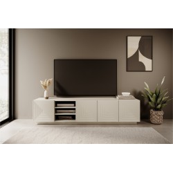 Szafka RTV Asha 200 cm - kaszmir, skandynawski styl Szafka RTV Asha 200 cm - kaszmir, skandynawski styl