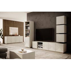 Szafka RTV Asha 200 cm - kaszmir, skandynawski styl Szafka RTV Asha 200 cm - kaszmir, skandynawski styl