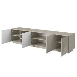 Szafka RTV Asha 200 cm - kaszmir, skandynawski styl Szafka RTV Asha 200 cm - kaszmir, skandynawski styl