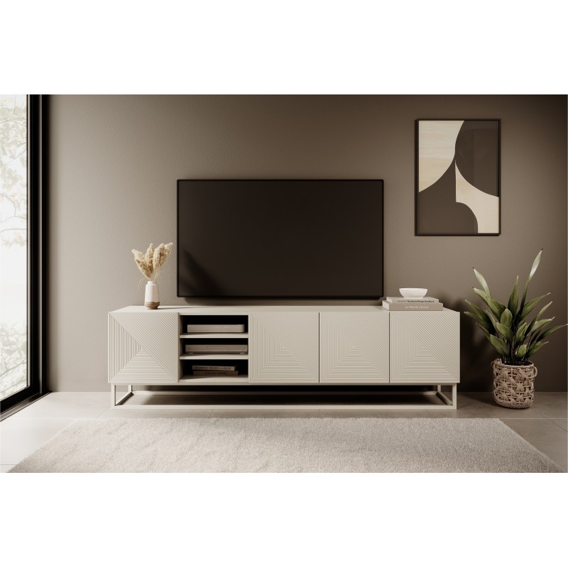 Szafka RTV Asha 200 cm - nowoczesny design i funkcjonalność Szafka RTV Asha 200 cm - nowoczesny design i funkcjonalność