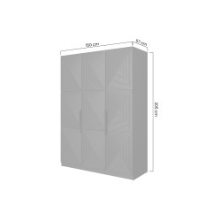 Szafa Asha 150 cm - biały mat, czarne uchwyty Szafa Asha 150 cm - biały mat, czarne uchwyty