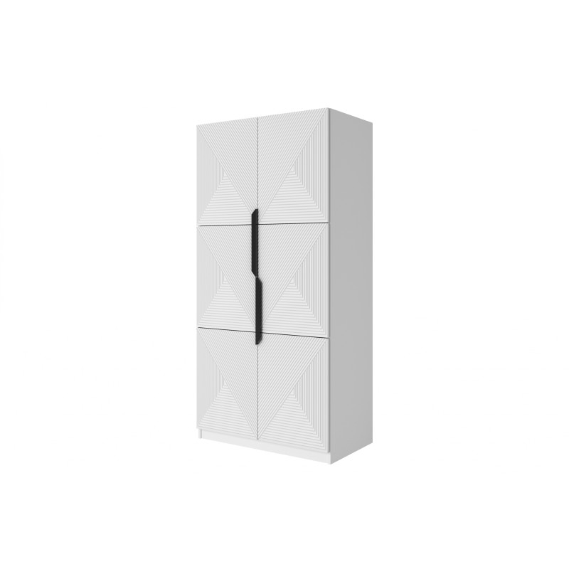 Szafa Asha 100 cm - biały mat, metalowe uchwyty Szafa Asha 100 cm - biały mat, metalowe uchwyty