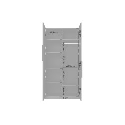 Szafa Asha 100 cm - biały mat, metalowe uchwyty Szafa Asha 100 cm - biały mat, metalowe uchwyty