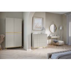 Szafa Nicole 100 cm - kaszmir, złote nóżki Szafa Nicole 100 cm - kaszmir, złote nóżki