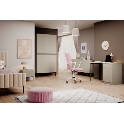 Szafa Nicole 100 cm - kaszmir z czarnymi nóżkami Szafa Nicole 100 cm - kaszmir z czarnymi nóżkami