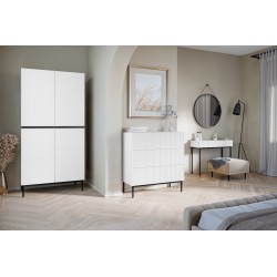 Szafa Nicole 100 cm - biały mat, czarne nóżki Szafa Nicole 100 cm - biały mat, czarne nóżki