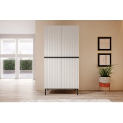 Szafa Nicole 100 cm - biały mat, czarne nóżki Szafa Nicole 100 cm - biały mat, czarne nóżki