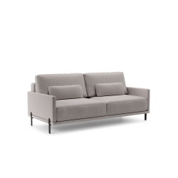 Kanapa z funkcją spania Meloria - beżowa tkanina łatwoczyszcząca Maya 01