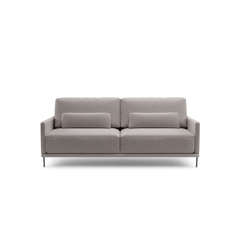 Kanapa z funkcją spania Meloria - beżowa tkanina łatwoczyszcząca Maya 01