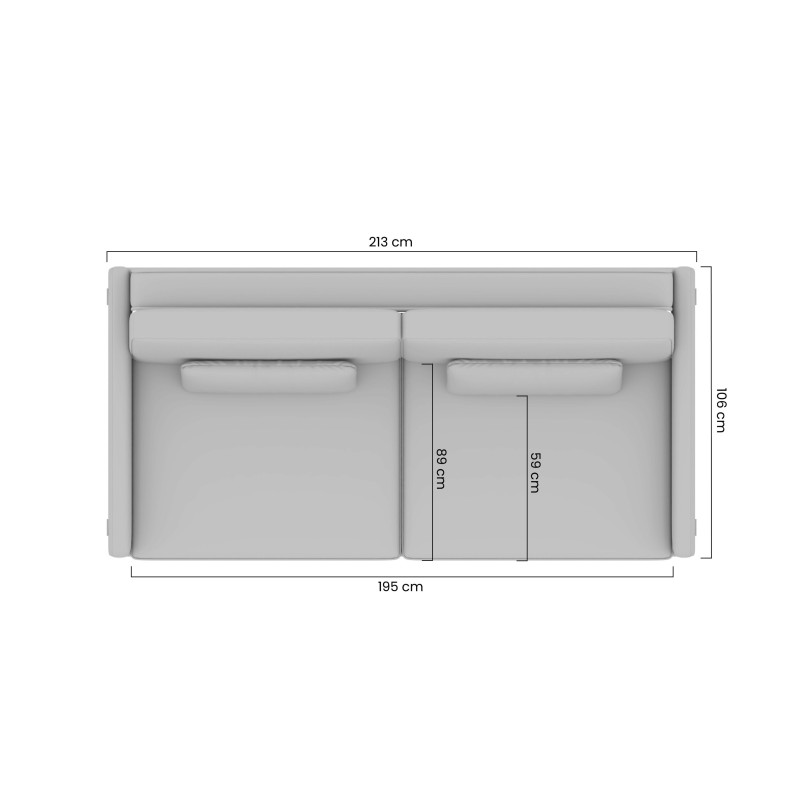 Kanapa z funkcją spania Meloria - szara tkanina Uni 8008