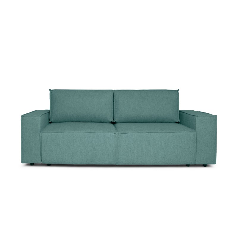 Kanapa z funkcją spania Flabio - zielona plecionka Gemma 75