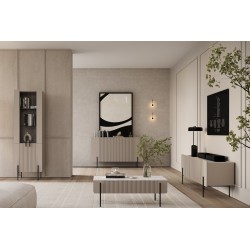 Komoda Malmi 150 cm - kaszmir / crema bianca / czarne nóżki Komoda Malmi 150 cm - kaszmir / crema bianca / czarne nóżki