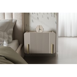 Szafka nocna Malmi 45 cm wisząca z szufladą - kaszmir / crema bianca / złoty Szafka nocna Malmi 45 cm wisząca z szufladą - kaszmir / crema bianca / złoty
