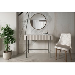 Toaletka Malmi 100 cm z szufladami - kaszmir / crema bianca / czarne nóżki Toaletka Malmi 100 cm z szufladami - kaszmir / crema bianca / czarne nóżki