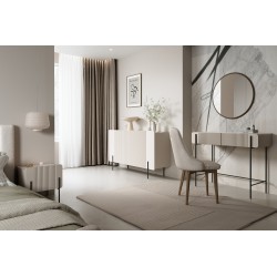 Toaletka Malmi 100 cm z szufladami - kaszmir / crema bianca / czarne nóżki Toaletka Malmi 100 cm z szufladami - kaszmir / crema bianca / czarne nóżki