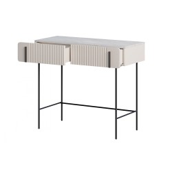 Toaletka Malmi 100 cm z szufladami - kaszmir / crema bianca / czarne nóżki Toaletka Malmi 100 cm z szufladami - kaszmir / crema bianca / czarne nóżki