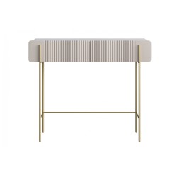 Toaletka Malmi 100 cm z szufladami - kaszmir / crema bianca / złote nóżki Toaletka Malmi 100 cm z szufladami - kaszmir / crema bianca / złote nóżki