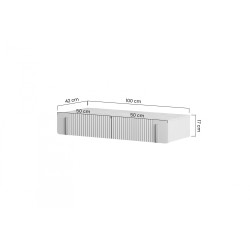 Toaletka Malmi 100 cm wisząca z szufladami - kaszmir / crema bianca / złoty Toaletka Malmi 100 cm wisząca z szufladami - kaszmir / crema bianca / złoty