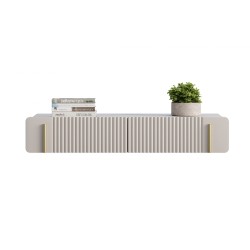Toaletka Malmi 100 cm wisząca z szufladami - kaszmir / crema bianca / złoty Toaletka Malmi 100 cm wisząca z szufladami - kaszmir / crema bianca / złoty