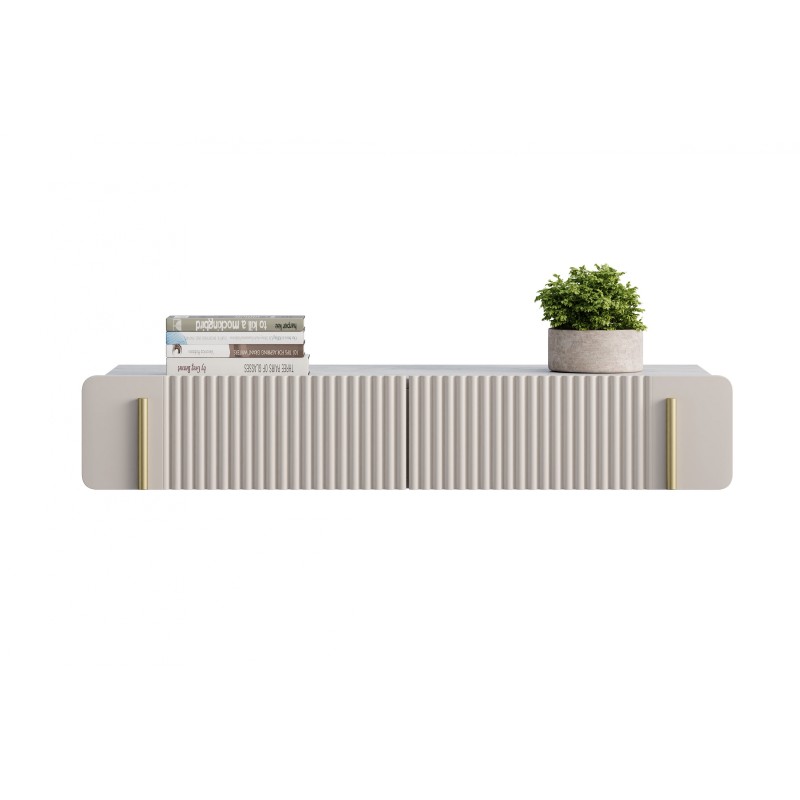 Toaletka Malmi 100 cm wisząca z szufladami - kaszmir / crema bianca / złoty Toaletka Malmi 100 cm wisząca z szufladami - kaszmir / crema bianca / złoty