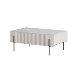 Stolik kawowy Malmi 100 cm - kaszmir / crema bianca