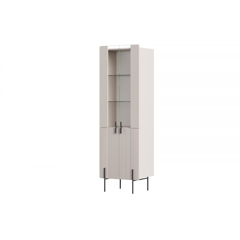 Witryna Malmi 60 cm - kaszmir / czarne nóżki