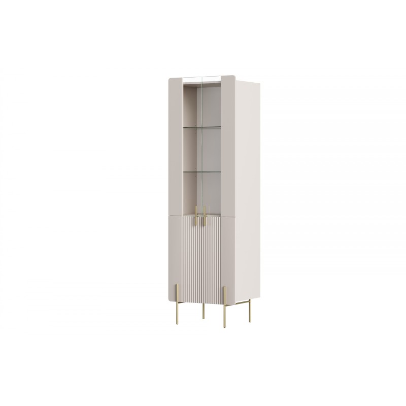 Witryna Malmi 60 cm - kaszmir / złote nóżki
