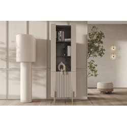 Witryna Malmi 60 cm - kaszmir / złote nóżki Witryna Malmi 60 cm - kaszmir / złote nóżki
