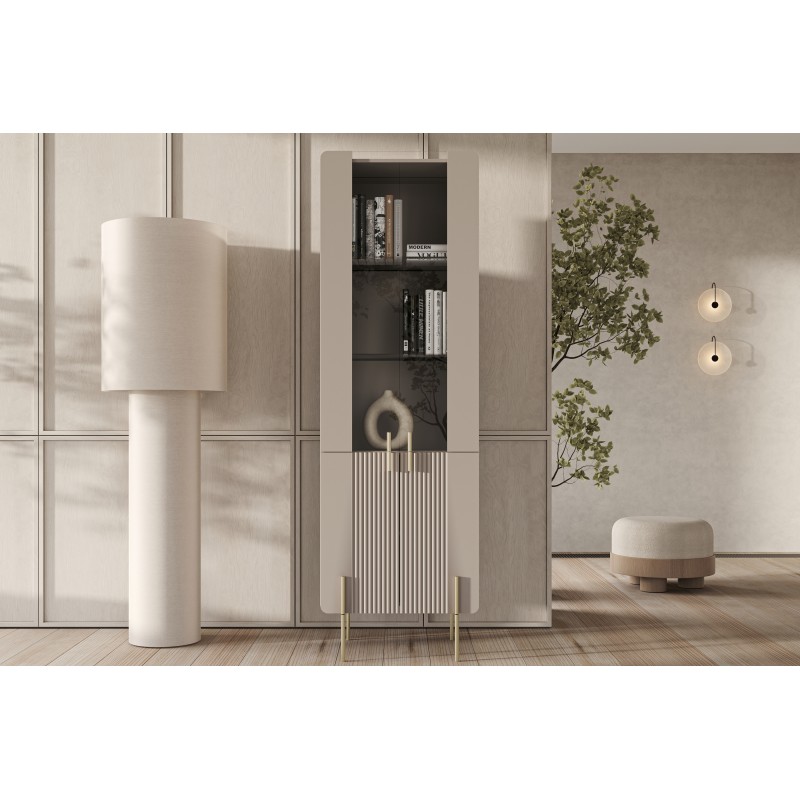 Witryna Malmi 60 cm - kaszmir / złote nóżki Witryna Malmi 60 cm - kaszmir / złote nóżki