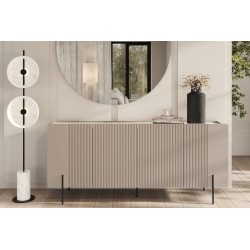 Komoda Malmi 200 cm - kaszmir / crema bianca / czarne nóżki Komoda Malmi 200 cm - kaszmir / crema bianca / czarne nóżki