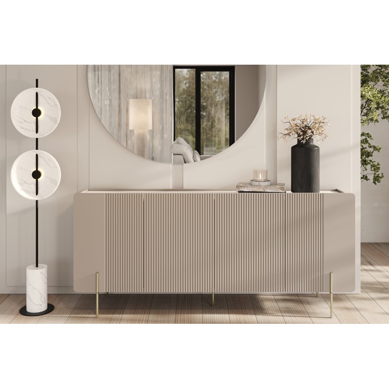 Komoda Malmi 200 cm - kaszmir / crema bianca / złote nóżki Komoda Malmi 200 cm - kaszmir / crema bianca / złote nóżki