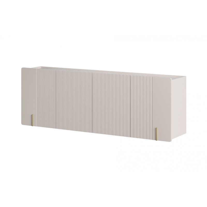 Komoda Malmi 200 cm wisząca - kaszmir, crema bianca, złoty