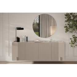 Komoda Malmi 200 cm wisząca - kaszmir / crema bianca / złoty Komoda Malmi 200 cm wisząca - kaszmir / crema bianca / złoty