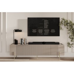Szafka RTV Malmi 200 cm - kaszmir / crema bianca / złote nóżki Szafka RTV Malmi 200 cm - kaszmir / crema bianca / złote nóżki