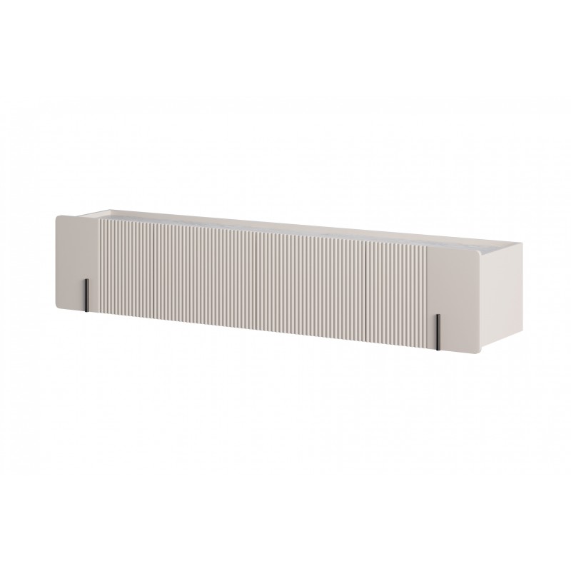 Szafka RTV Malmi 200 cm wisząca - kaszmir, crema bianca, Szafka RTV Malmi 200 cm wisząca - kaszmir, crema bianca,