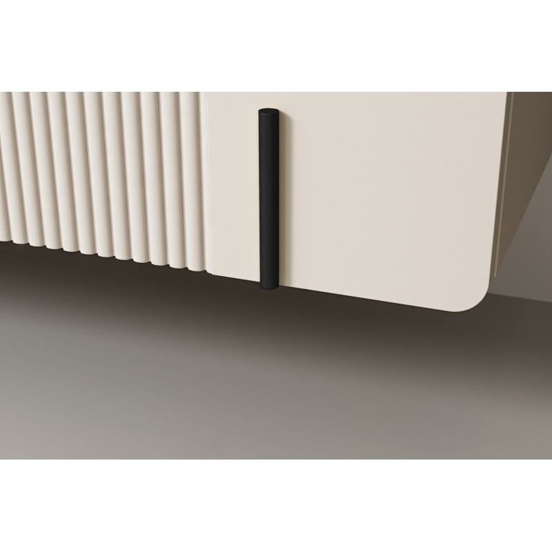 Szafka RTV Malmi 200 cm wisząca - kaszmir, crema bianca, Szafka RTV Malmi 200 cm wisząca - kaszmir, crema bianca,